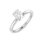 9ct White Gold Oval Lab Grown Diamond Ring 1
