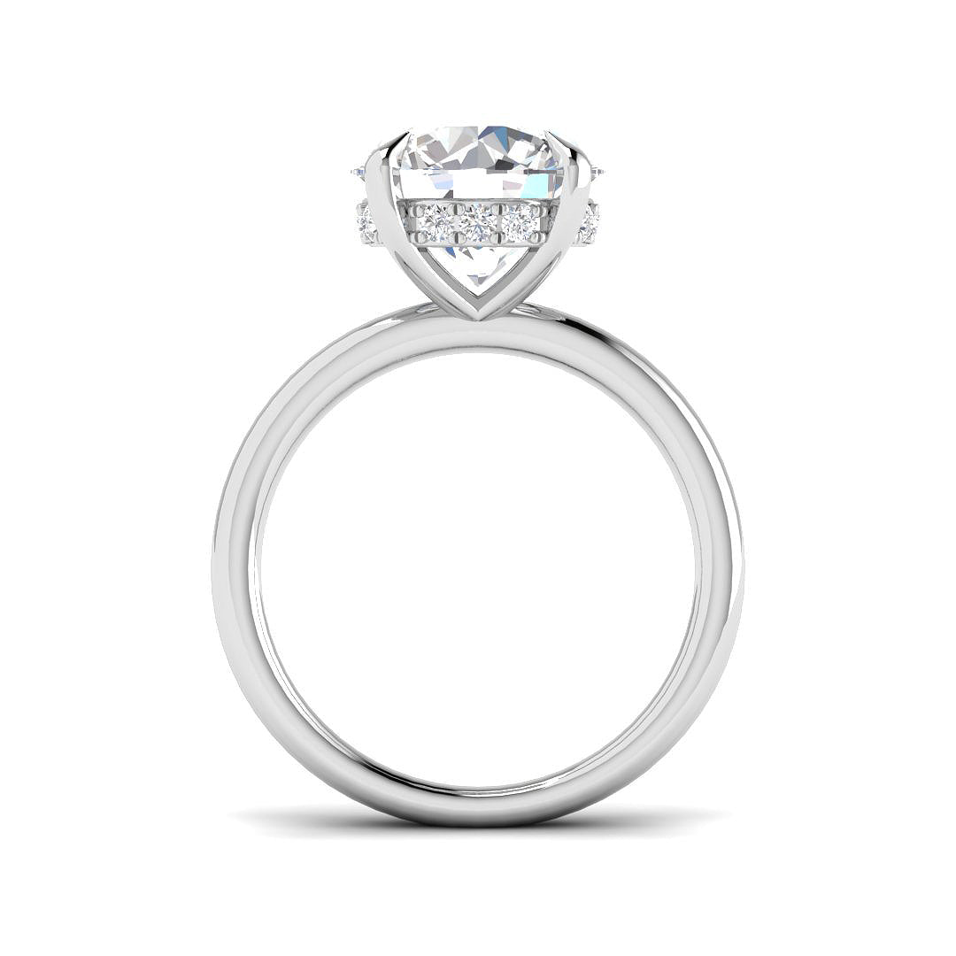 Platinum Round Lab Grown Diamond Ring 2