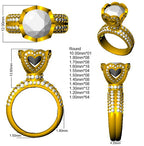 9ct White Gold Round Lab Grown Diamond Ring 3