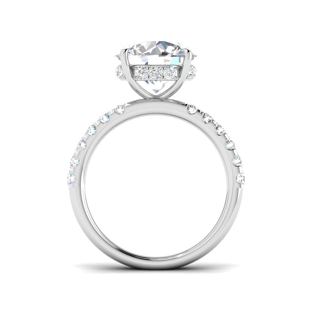 9ct White Gold Round Lab Grown Diamond Ring 2