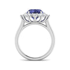 9ct White Gold Oval Tanzanite and Diamond Ring 2