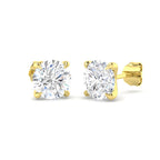 9ct Yellow Gold Round Lab Grown Diamond Earrings 1