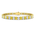 9ct Yellow Gold Oval Lab Grown Diamond and Lab Yellow Diamond Bracelet 1