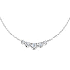 9ct White Gold Round Lab Grown Diamond Necklace 1