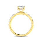 9ct Yellow Gold Oval Lab Grown Diamond Ring 2