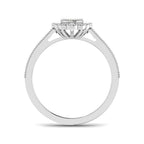 9ct White Gold Oval Diamond Ring 2