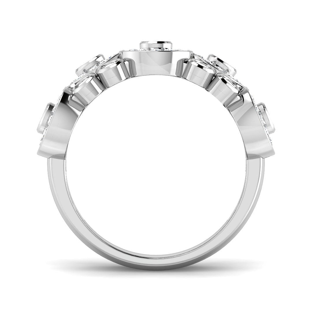 9ct White Gold Round Lab Grown Diamond Ring 2