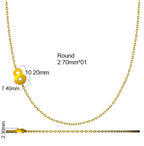 9ct Yellow Gold Round Lab Grown Diamond Necklace 2