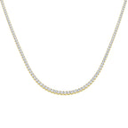 9ct Yellow Gold Round Lab Grown Diamond Necklace 1