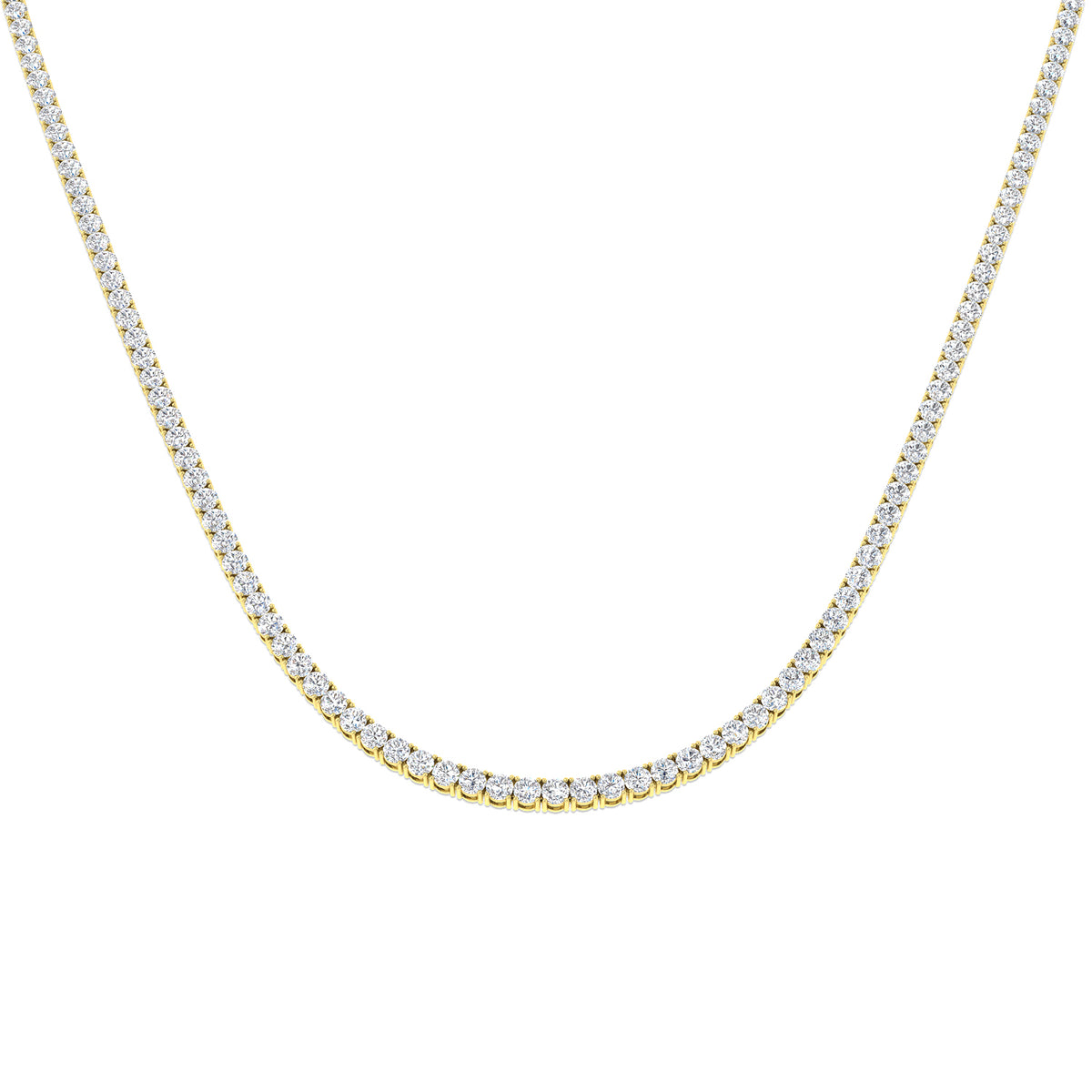 9ct Yellow Gold Round Lab Grown Diamond Necklace 1