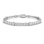 9ct White Gold Round Lab Grown Diamond Bracelet 1
