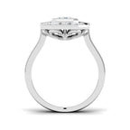 9ct White Gold Emerald Cut Lab Grown Diamond Ring 2