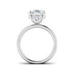 Platinum Oval Lab Grown Diamond Ring 2