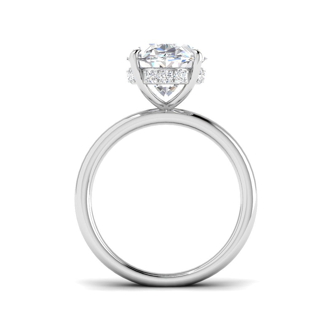 Platinum Oval Lab Grown Diamond Ring 2