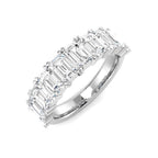 9ct White Gold Emerald Cut Lab Grown Diamond Ring 1
