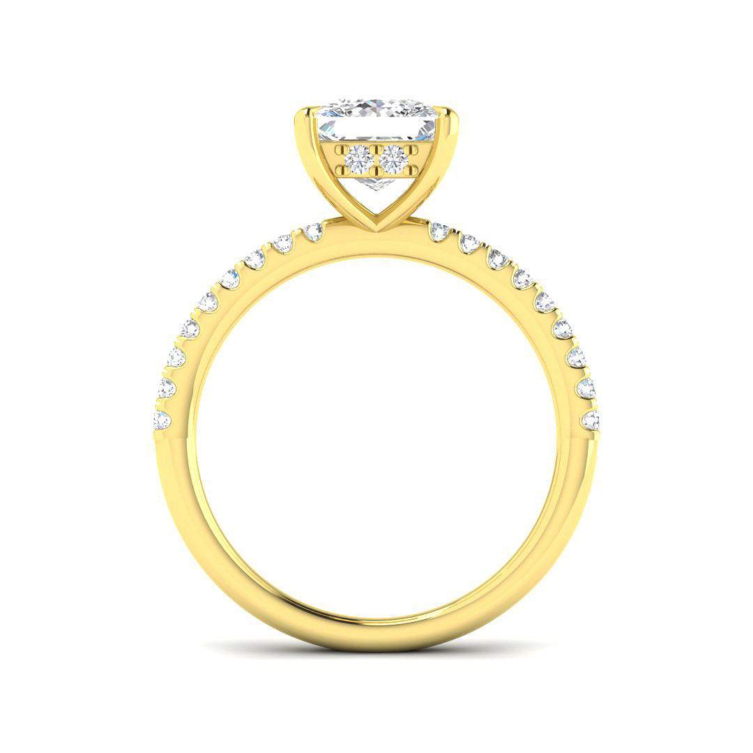 18ct Yellow Gold Princess Lab Grown Diamond Ring 2