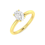 9ct Yellow Gold Oval Lab Grown Diamond Ring 1