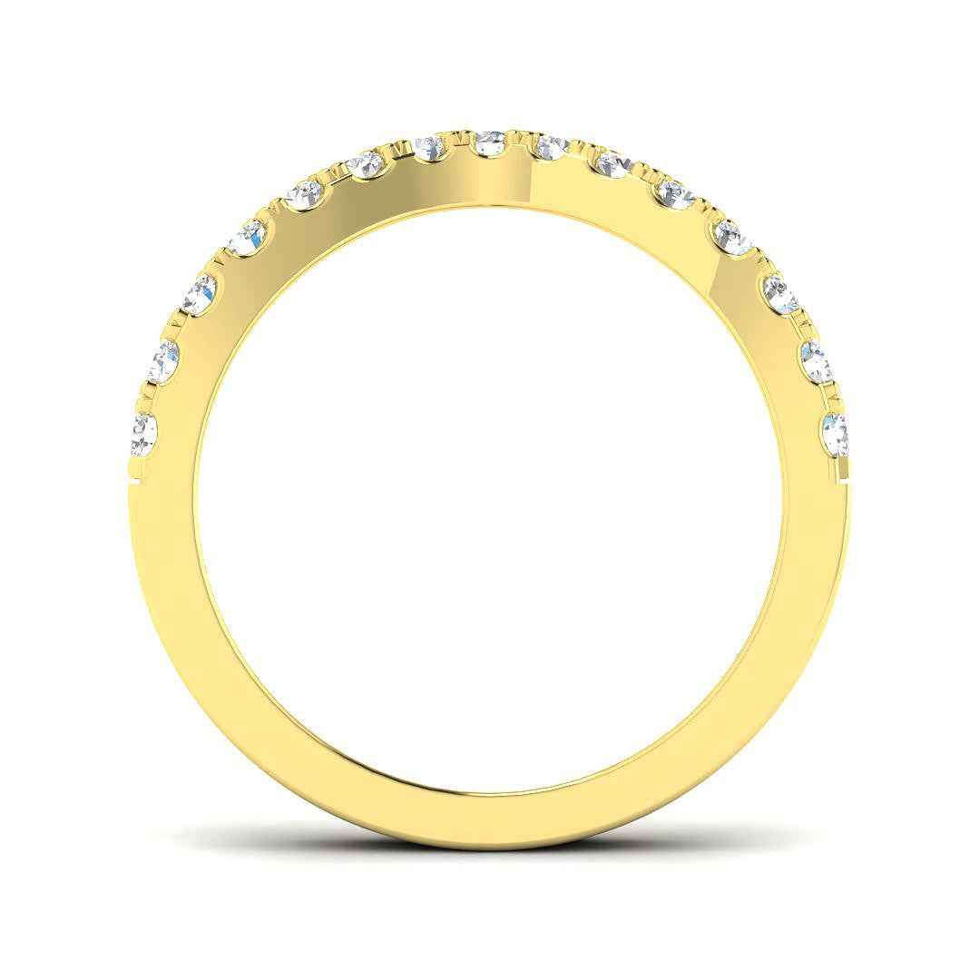 9ct Yellow Gold Round Diamond Ring 2