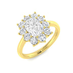 9ct Yellow Gold Cushion Cvd Old Cut Ring 1
