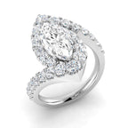 Platinum Marquise Lab Grown Diamond Ring 1