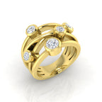 9ct Yellow Gold Round Lab Grown Diamond Ring 1