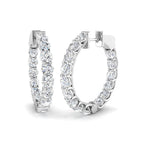 9ct White Gold Round Lab Grown Diamond Earrings 1