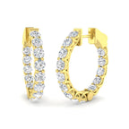 9ct Yellow Gold Round Lab Grown Diamond Earrings 1