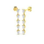 9ct Yellow Gold Pear Lab Grown Diamond Earrings 1