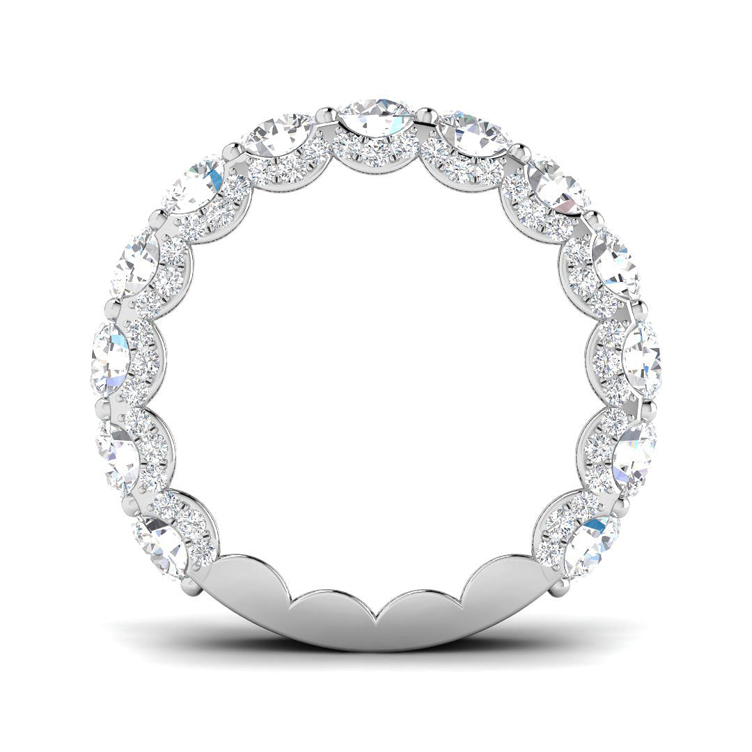 9ct White Gold Round Lab Grown Diamond Ring 2
