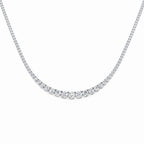 9ct White Gold Round Lab Grown Diamond Necklace 1