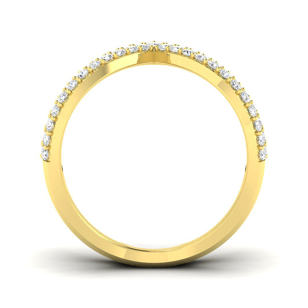 9ct Yellow Gold Round Lab Grown Diamond Ring 2