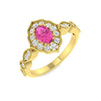 9ct Yellow Gold Oval Multi Sapphire and Diamond Ring 1