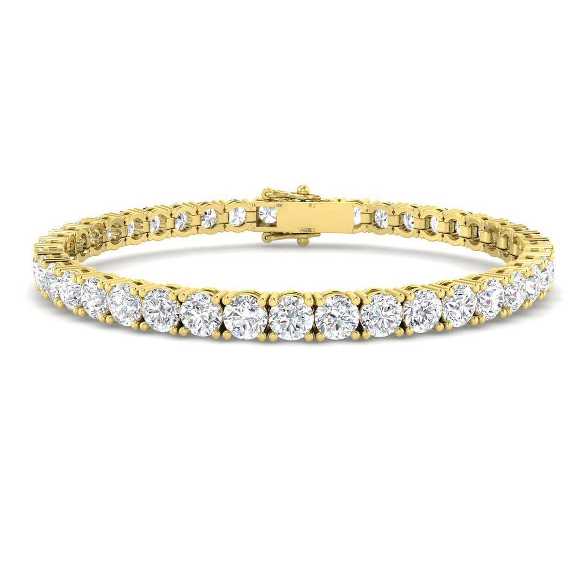 18ct Yellow Gold Round Lab Grown Diamond Bracelet 1