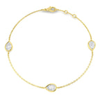9ct Yellow Gold Pear Lab Grown Diamond Bracelet 1