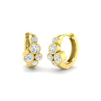 9ct Yellow Gold Round Lab Grown Diamond Earrings 1