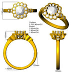9ct Yellow Gold Cushion Diamond Ring 3