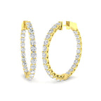 9ct Yellow Gold Round Lab Grown Diamond Earrings 1