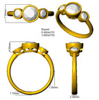 9ct Yellow Gold Round Cvd Old Cut Ring 3