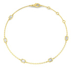 9ct Yellow Gold Emerald Cut Lab Grown Diamond Bracelet 1