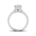 Platinum Pear Lab Grown Diamond Ring 2