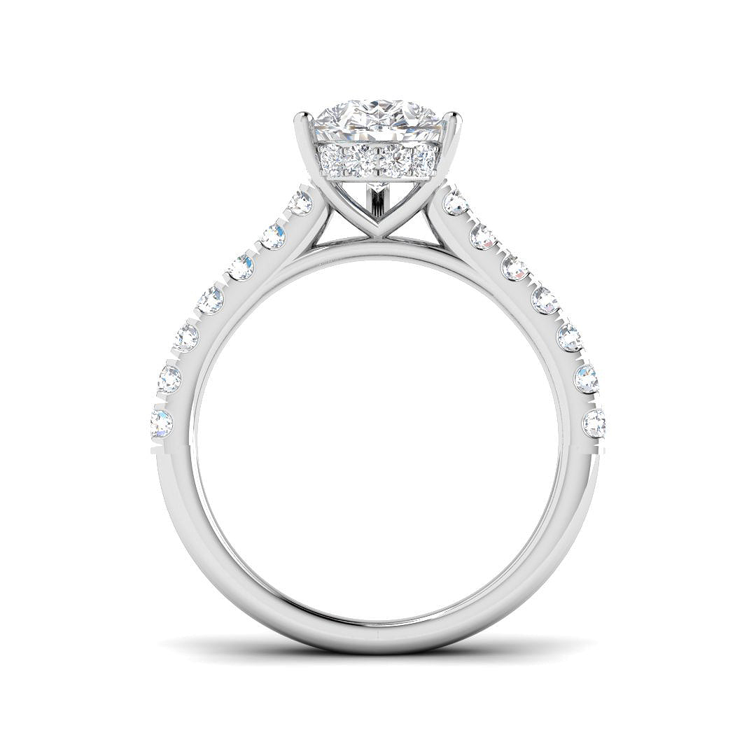 Platinum Pear Lab Grown Diamond Ring 2
