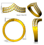 9ct Yellow Gold Round Lab Grown Diamond Ring 3