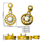 9ct Yellow Gold Round Lab Grown Diamond Earrings 2