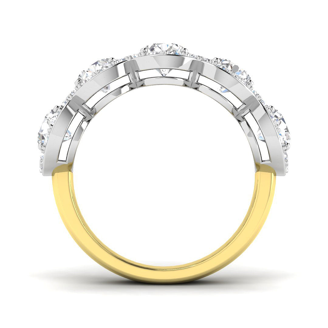 9ct Yellow Gold Round Lab Grown Diamond Ring 2