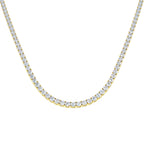 9ct Yellow Gold Round Lab Grown Diamond Necklace 1