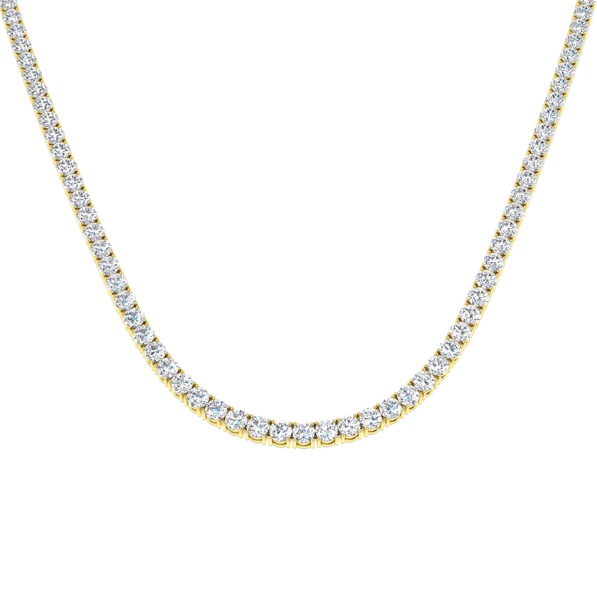 9ct Yellow Gold Round Lab Grown Diamond Necklace 1