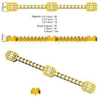 9ct White Gold Baguette Lab Grown Diamond Bracelet 2
