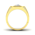 9ct Yellow Gold Round Lab Grown Diamond Ring 2