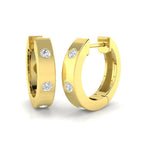 9ct Yellow Gold Round Lab Grown Diamond Earrings 1