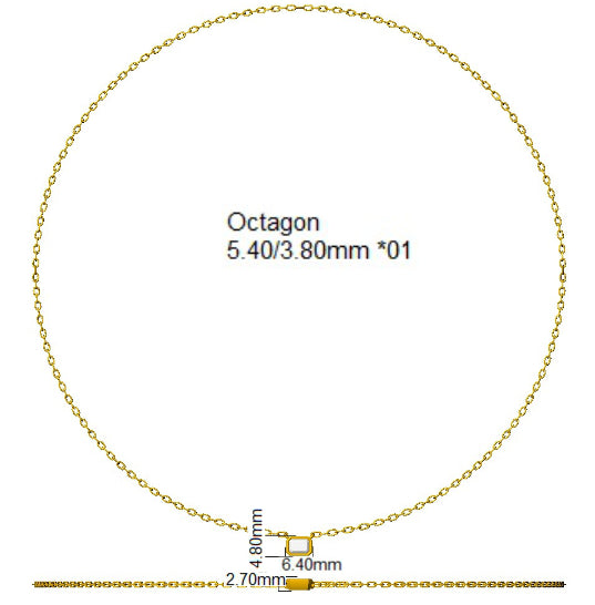9ct Yellow Gold Emerald Cut Lab Grown Diamond Necklace 2